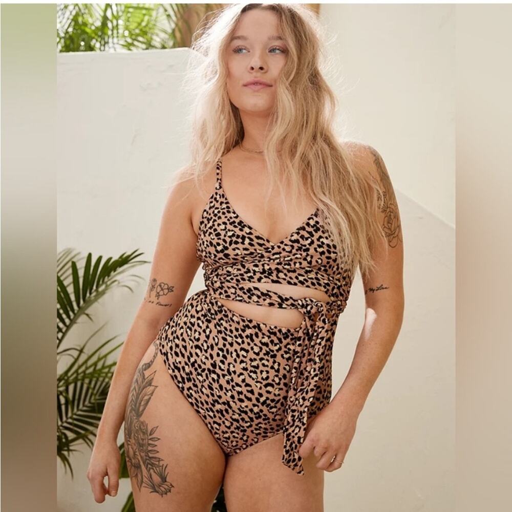 NEW Aerie One Piece Leopard Swimsuit Size XXL
